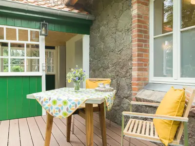 Ein Patio oder anderer Außenbereich in der Unterkunft Altes Backhaus Haselberg