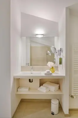 Ein Badezimmer in der Unterkunft Landgut Stober