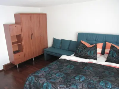 Ein Bett oder Betten in einem Zimmer der Unterkunft Spreewaldhaus Lübben