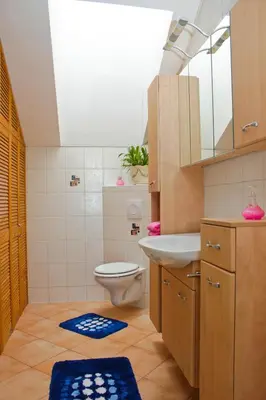 Ein Badezimmer in der Unterkunft An der Hainmühle