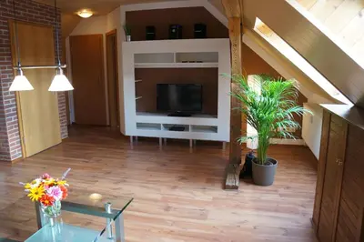 TV/Unterhaltungsangebot in der Unterkunft Schorfheider Ferienwohnung