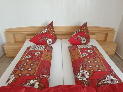 Ein Bett oder Betten in einem Zimmer der Unterkunft Pension Am Mellensee