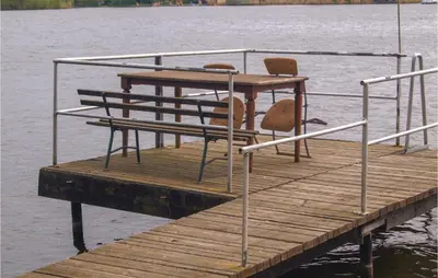 Blick auf einen Fluss in der Nähe des Ferienhauses