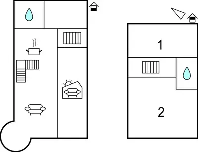 Grundriss der Unterkunft Two-Bedroom Holiday Home In Neue Muhle