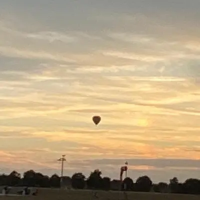 Blick auf den Sonnenuntergang/Sonnenaufgang von der Ferienwohnung aus oder aus der Nähe