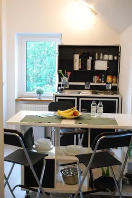 Küche/Küchenzeile in der Unterkunft Ferienwohnung auf Pferdehof