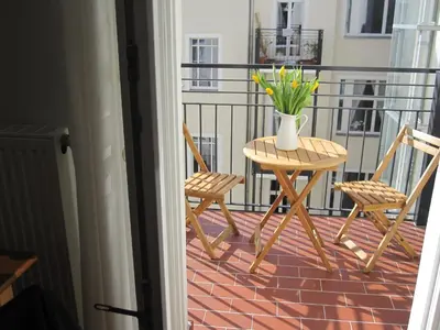 Ein Balkon oder eine Terrasse in der Unterkunft Berlin Prenzlauer Berg