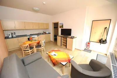 Küche/Küchenzeile in der Unterkunft Ferienappartements Am Spreewaldfliess