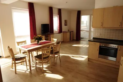Küche/Küchenzeile in der Unterkunft Ferienappartements Am Spreewaldfliess
