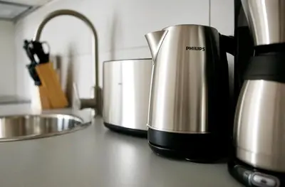 Kaffee-/Teezubehör in der Unterkunft SC 03 by ROCKCHAIR Apartments l SUPERHOST Status l 2 Bedrooms Boxspringbeds Balcony Elevator - Cozy Family & Business Flair welcomes you!