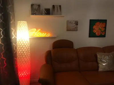Ein Sitzbereich in der Unterkunft An den Havelwiesen