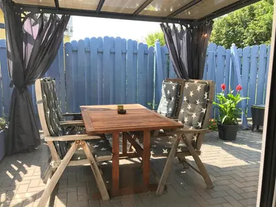 Ein Balkon oder eine Terrasse in der Unterkunft An den Havelwiesen