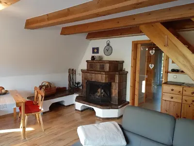 Ein Sitzbereich in der Unterkunft Ferienhaus Kerstin