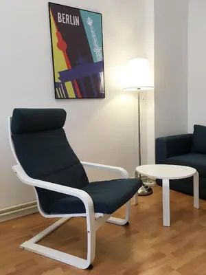 Ein Sitzbereich in der Unterkunft Downtown Apartment Berlin Friedrichshain