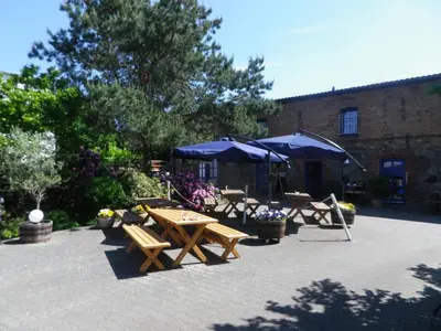Ein Garten an der Unterkunft Zum Sudhaus im Herzen der Schorfheide