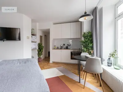 Küche/Küchenzeile in der Unterkunft Apartments Berlin Aroser Allee