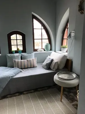 Ein Sitzbereich in der Unterkunft Pension Villa Fortuna