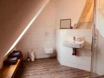 Ein Badezimmer in der Unterkunft Historisches Ambiente mitten im Zentrum von EBW