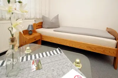 Ein Bett oder Betten in einem Zimmer der Unterkunft Havelschatz