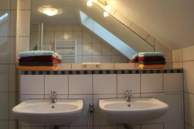 Ein Badezimmer in der Unterkunft Ferienwohnung Oleanderhof