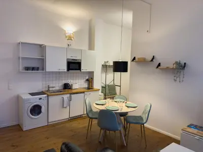 Küche/Küchenzeile in der Unterkunft Nice studio in Friedrichschain area