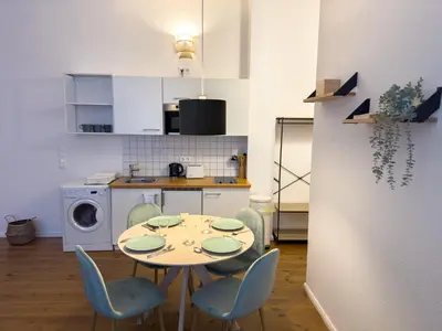 Küche/Küchenzeile in der Unterkunft Nice studio in Friedrichschain area