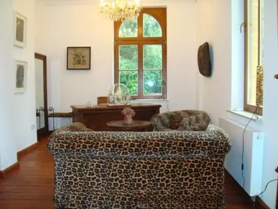 Ein Sitzbereich in der Unterkunft Residenz Villa Kult