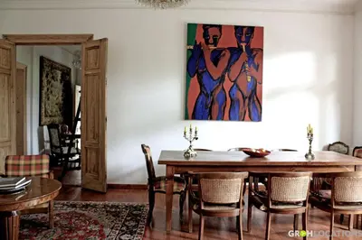 Ein Sitzbereich in der Unterkunft Residenz Villa Kult