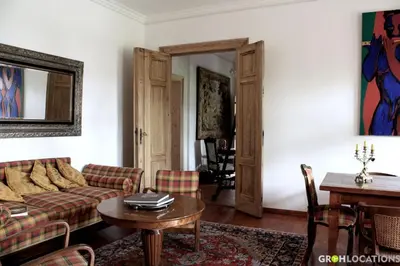 Ein Sitzbereich in der Unterkunft Residenz Villa Kult