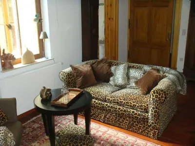 Ein Sitzbereich in der Unterkunft Residenz Villa Kult