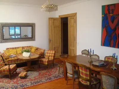 Ein Sitzbereich in der Unterkunft Residenz Villa Kult