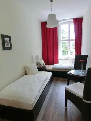 Ein Bett oder Betten in einem Zimmer der Unterkunft Apartment KiezFlair