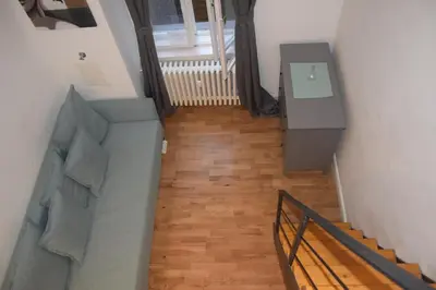 Ein Sitzbereich in der Unterkunft Kudamm Apartments