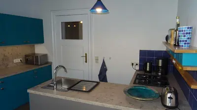 Küche/Küchenzeile in der Unterkunft Designerwohnung Berlin Mitte