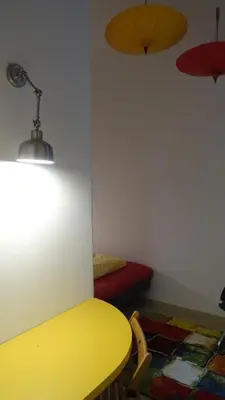 Ein Sitzbereich in der Unterkunft Designerwohnung Berlin Mitte