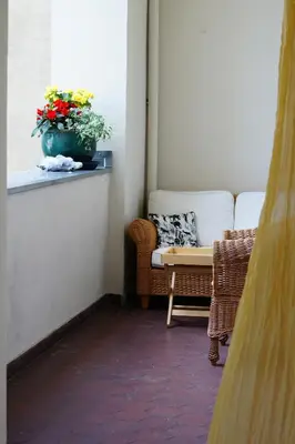 Ein Sitzbereich in der Unterkunft Designerwohnung Berlin Mitte