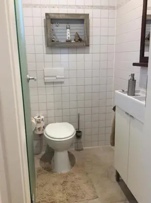 Ein Badezimmer in der Unterkunft Ferienhaus Prieros