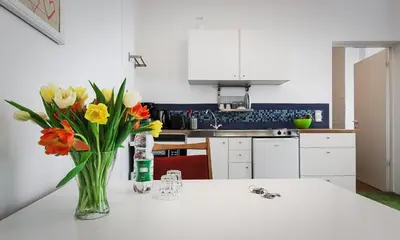 Küche/Küchenzeile in der Unterkunft Mini-Loft (KB7)