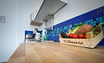 Küche/Küchenzeile in der Unterkunft Mini-Loft (KB7)