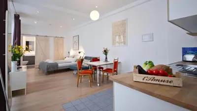 Ein Bett oder Betten in einem Zimmer der Unterkunft Mini-Loft (KB7)