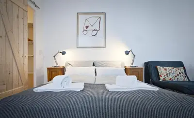 Ein Bett oder Betten in einem Zimmer der Unterkunft Mini-Loft (KB7)