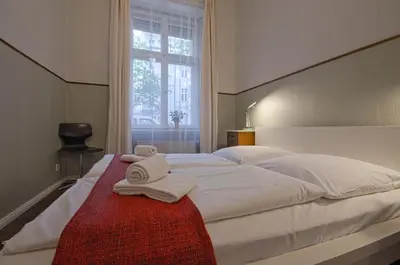 Ein Bett oder Betten in einem Zimmer der Unterkunft Wohnung mit 2 Bädern (PB3)