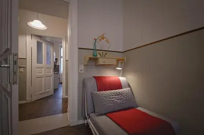 Ein Bett oder Betten in einem Zimmer der Unterkunft Wohnung mit 2 Bädern (PB3)