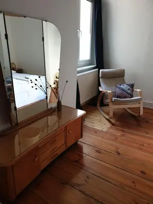 Ein Bett oder Betten in einem Zimmer der Unterkunft Apartment center Friedrichshain