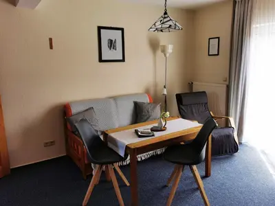 Ein Sitzbereich in der Unterkunft Ferienhof Rausch