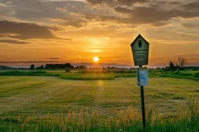 Blick auf den Sonnenuntergang/Sonnenaufgang von des Ferienhauses aus oder aus der Nähe