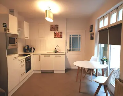 Küche/Küchenzeile in der Unterkunft Studioapartment G16 - in exklusiver Innenstadtlage