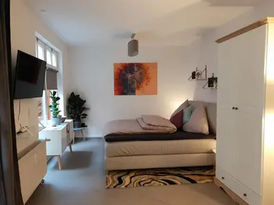 Ein Sitzbereich in der Unterkunft Studioapartment G16 - in exklusiver Innenstadtlage
