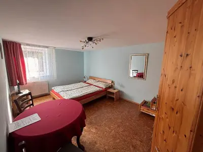 Ein Bett oder Betten in einem Zimmer der Unterkunft Ferienwohnung im Grünen