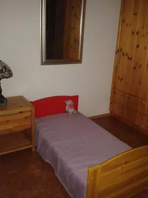 Ein Bett oder Betten in einem Zimmer der Unterkunft Ferienwohnung im Grünen